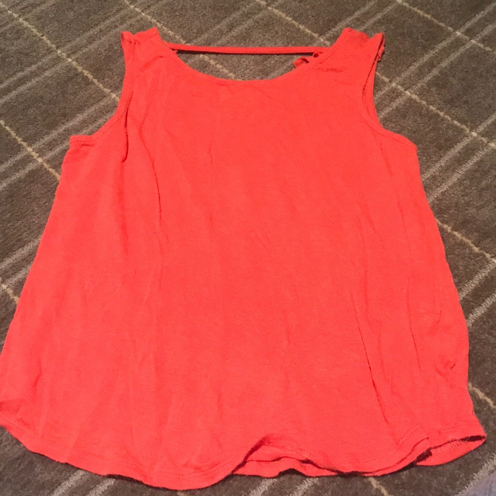 Orange cotton tank top